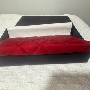 Luxurious Red Quilted Pillow by [Brand]
